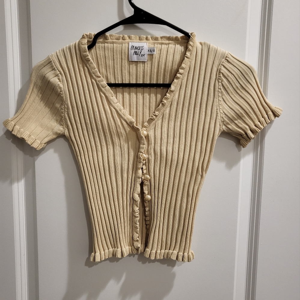 Princess Polly Cream Top